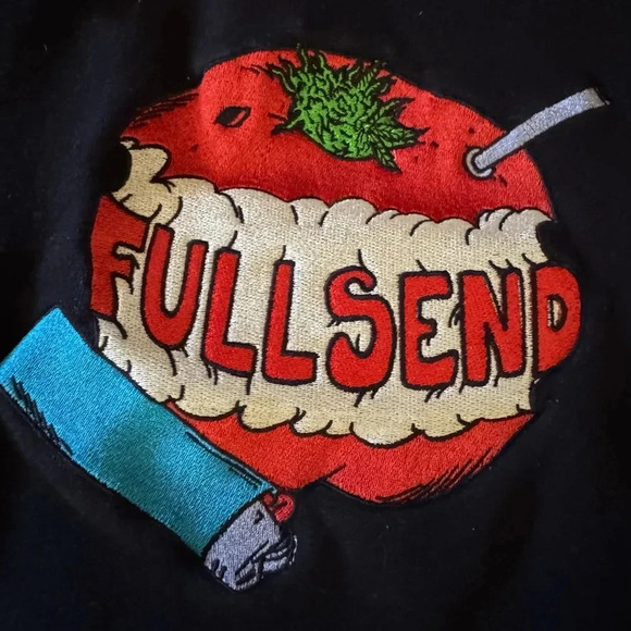 Full Send By Nelk Unisex Hoodie Adult Large Black - Picture 2 of 5